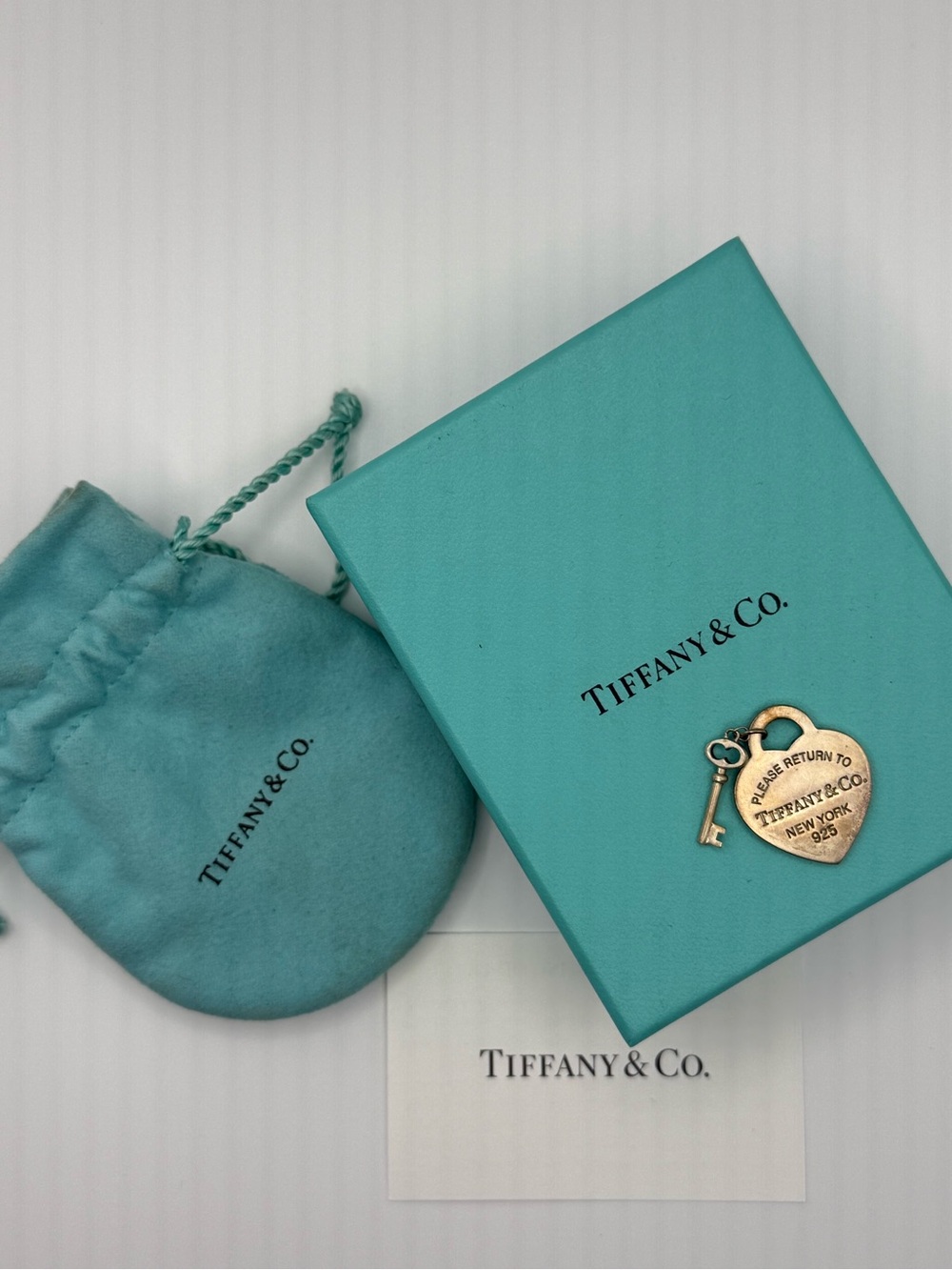 Tiffany & Co. Heart and key Tag charm